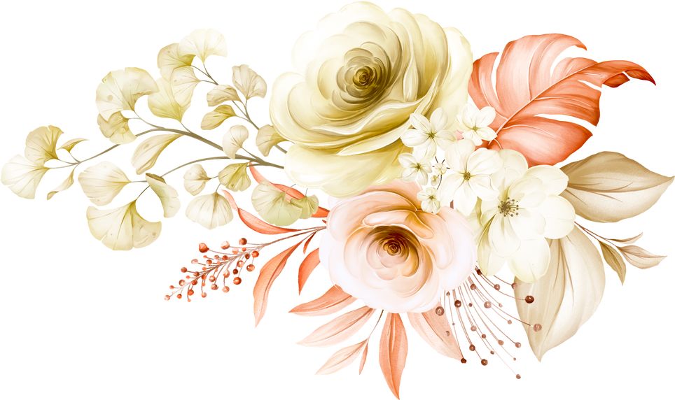 Flower Arrangement Watercolor Illustration