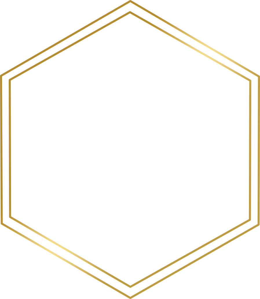 Gold Hexagon Frame Border Geometric Shapes Polygon Golden