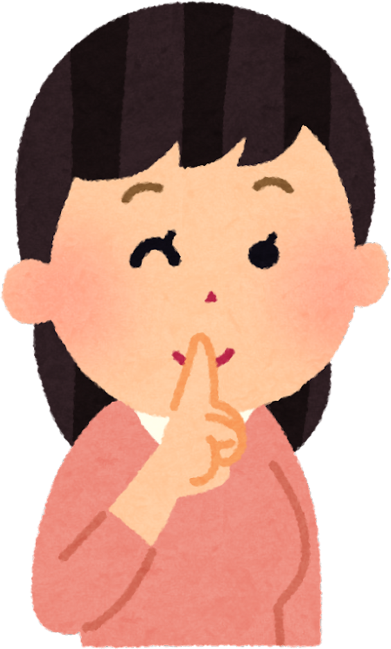 Illustration of a Girl with Finger on Lips Making a 'Shush' Gesture